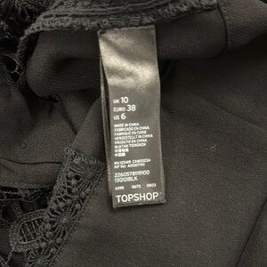 Topshop Elegant Black Dress with Lace Accents